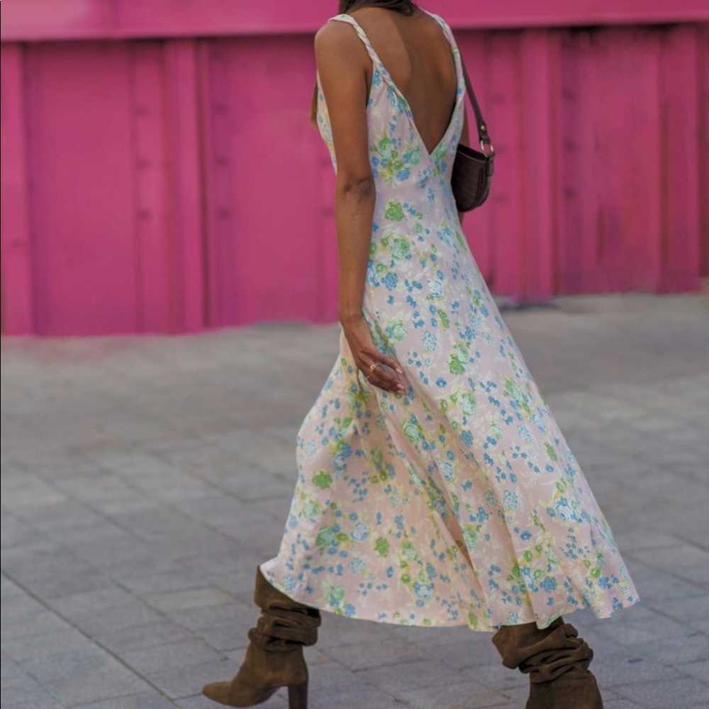 NWT Zara Printed Midi Dress - Picture 6 of 12